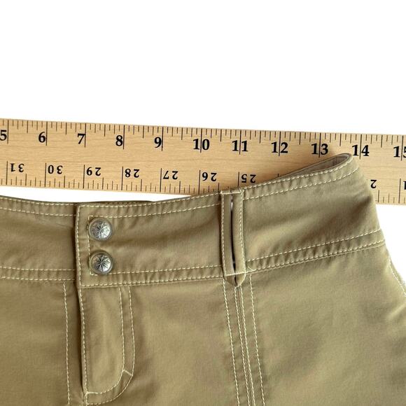 Athleta Pleated Tan Skirt with Shorts Women's 2P Zipper and Button Closure - Picture 7 of 11